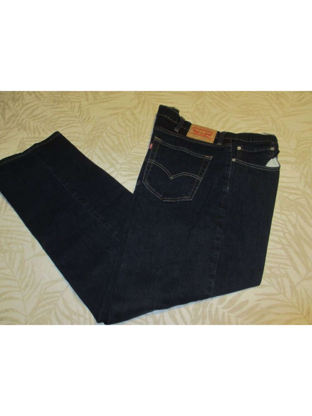 Levis 514 Straight Fit Mens Jeans Size W46 L32 Dark Blue Wash Denim